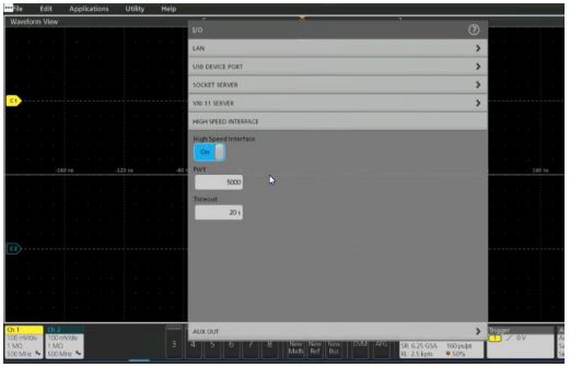 開啟TekHSI高速接口功能，加速波形數(shù)據(jù)遠(yuǎn)程傳輸